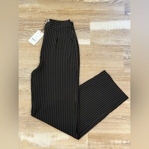 NWT NA-KD Flared Black Striped Pants